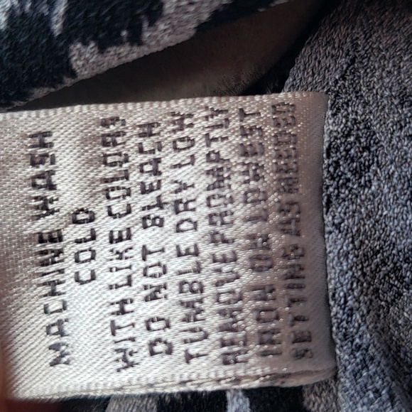 Chico's Midi Dress Womens Medium Animal Print Black Gray Office Career Work - Picture 9 of 9